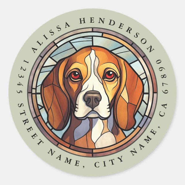 Beagle Round Stickers (Front)