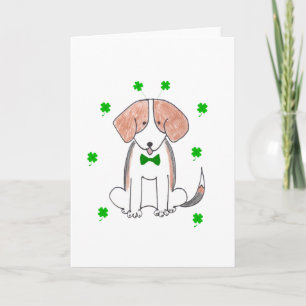 Beagle Saint Patricks Day Card