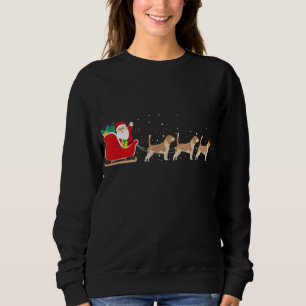 Beagle Santa Christmas Sleigh - Funny Beagle Dog X Sweatshirt