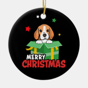 Beagle Santa Dog Lovers Merry Christmas Xmas Ceramic Tree Decoration