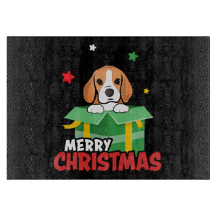 Beagle Santa Dog Lovers Merry Christmas Xmas  Cutting Board