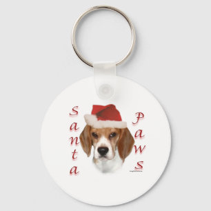 Beagle Santa Paws Key Ring