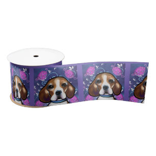 Beagle satin ribbon