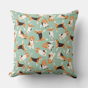 beagle scatter mint cushion