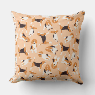 beagle scatter peach cushion
