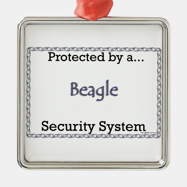 Beagle Security System Metal Tree Decoration (Front)