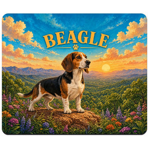 Beagle, Shenandoah Valley Vintage Watercolor Mouse Mat