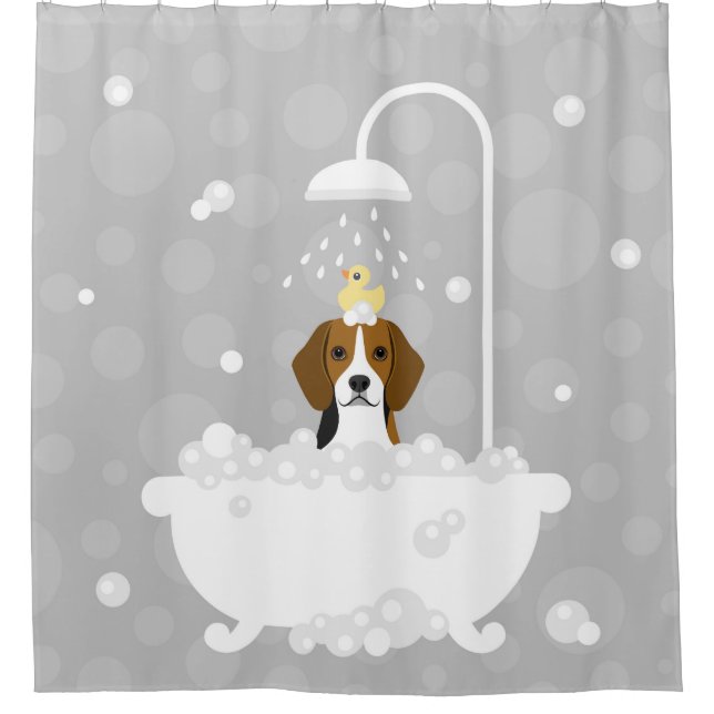 Beagle Shower Curtain (Front)
