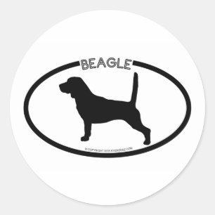 Beagle Silhouette Black Sticker
