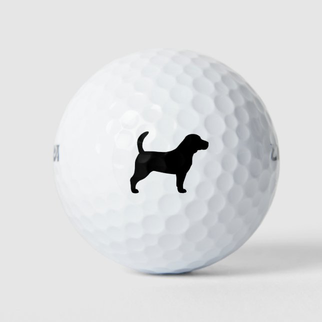 Beagle Silhouette Golf Balls (Front)