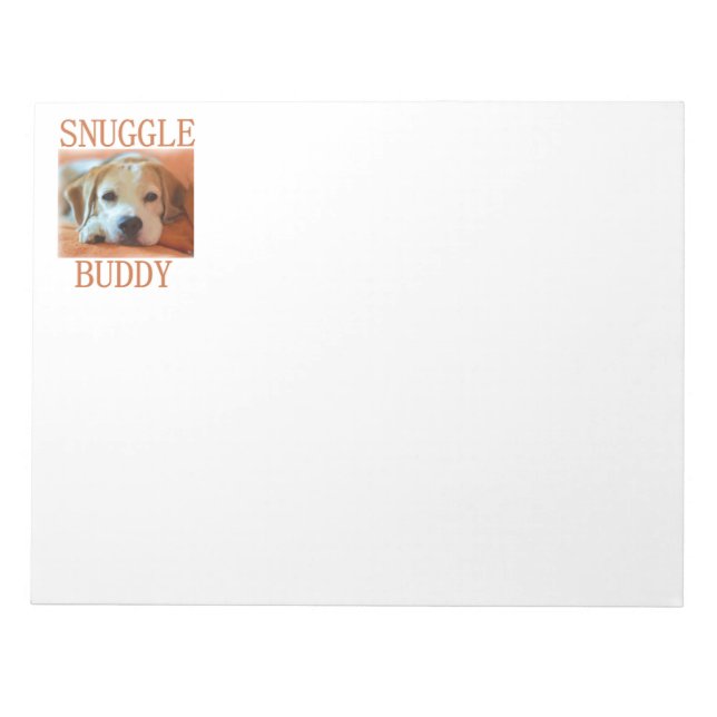 beagle snuggle buddy notepad (Front)