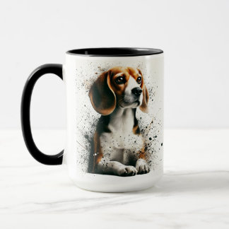 Beagle Splatter Coffee Mug Cup