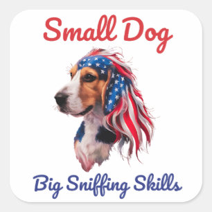 Beagle Square Sticker