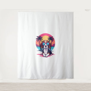 Beagle Sunset Background Shirt, Beagle Mum, Beagle Tapestry