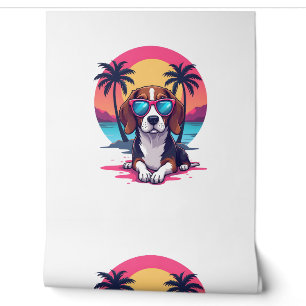 Beagle Sunset Background Shirt, Beagle Mum, Beagle Wallpaper