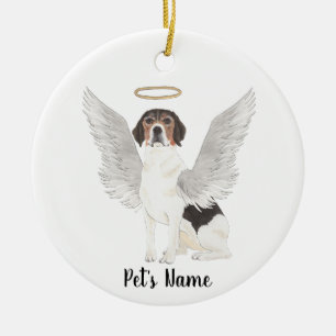 Beagle Sympathy Memorial  Ceramic Tree Decoration