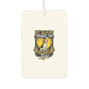 Beagle Taught Me Unconditional Love Dog Heart Paws Car Air Freshener
