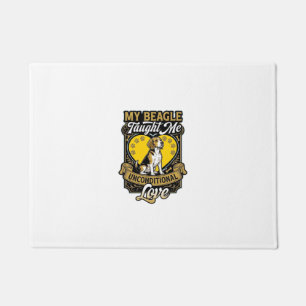 Beagle Taught Me Unconditional Love Dog Heart Paws Doormat