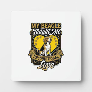 Beagle Taught Me Unconditional Love Dog Heart Paws Plaque