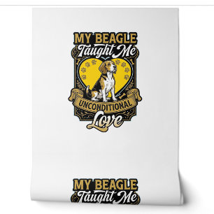 Beagle Taught Me Unconditional Love Dog Heart Paws Wallpaper