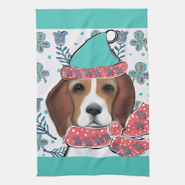 Beagle Tea Towel (Vertical)