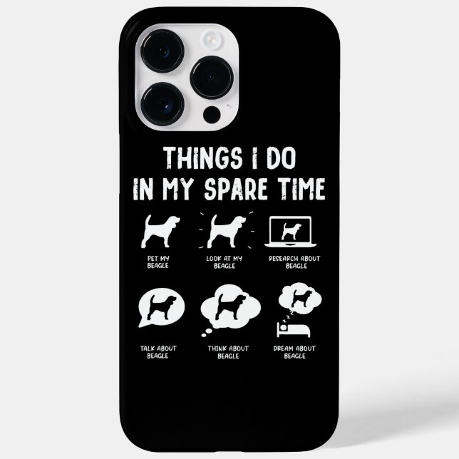 Beagle Things Do Spare Time/ Funny Beagle  Case-Mate iPhone Case (Back)