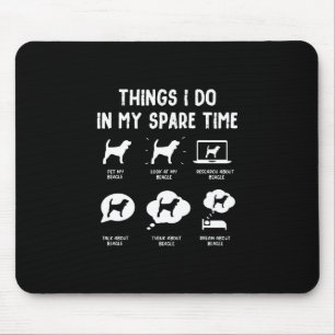 Beagle Things Do Spare Time/ Funny Beagle  Mouse Mat
