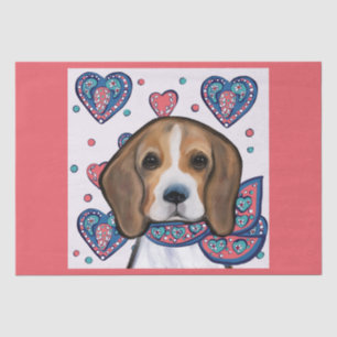 Beagle         tissue paper