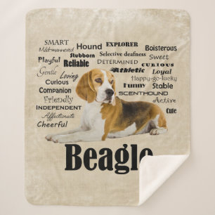 Beagle Traits Sherpa Blanket