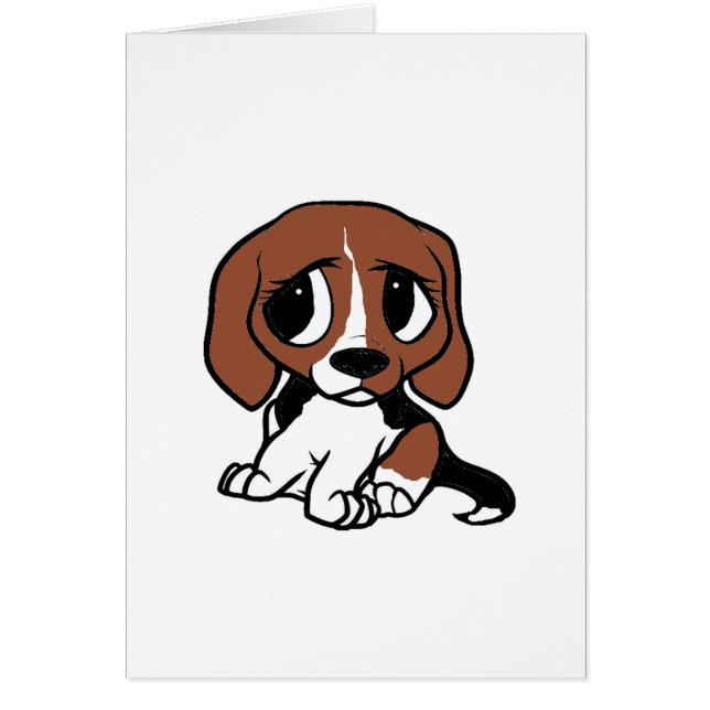 beagle tri  puppy cartoon (Front)