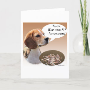 Beagle Turkey Holiday Card