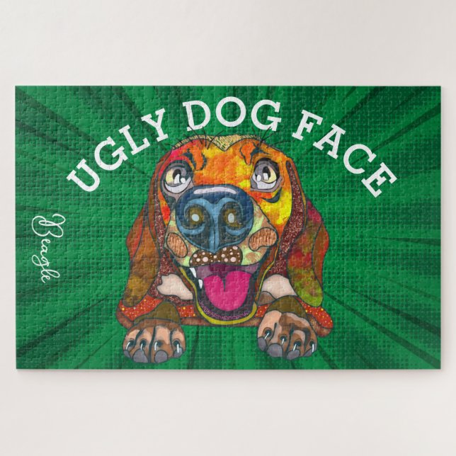 Beagle ugly dog face 1000 piece  jigsaw puzzle (Horizontal)