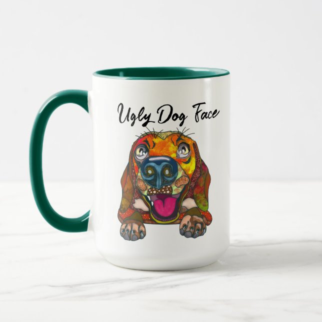 Beagle ugly dog face mug (Left)