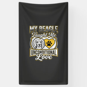 Beagle Unconditional Love Dog Owner Banner