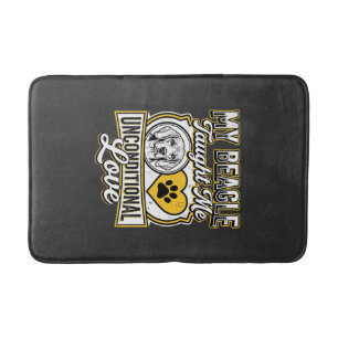 Beagle Unconditional Love Dog Owner Bath Mat