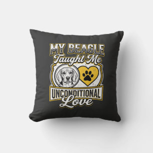 Beagle Unconditional Love Dog Owner Cushion