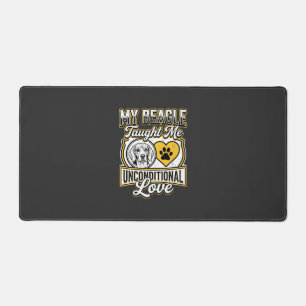 Beagle Unconditional Love Dog Owner Desk Mat
