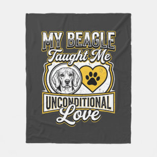 Beagle Unconditional Love Dog Owner Fleece Blanket
