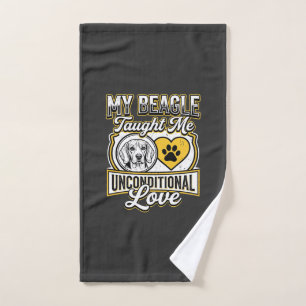 Beagle Unconditional Love Dog Owner Hand Towel