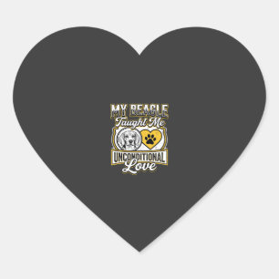 Beagle Unconditional Love Dog Owner Heart Sticker