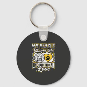 Beagle Unconditional Love Dog Owner Key Ring