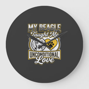 Beagle Unconditional Love Dog Owner Large Clock