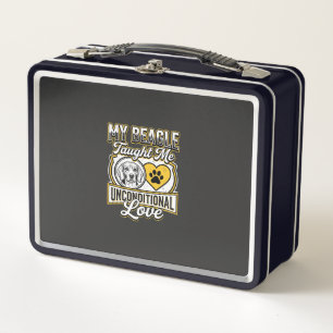 Beagle Unconditional Love Dog Owner Metal Lunch Box