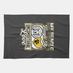 Beagle Unconditional Love Dog Owner Tea Towel