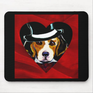 Beagle Valentine Gifts Mouse Mat