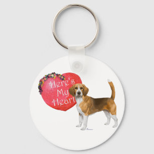 Beagle Valentine Key Ring