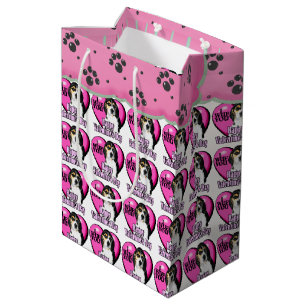 Beagle Valentine's Day Medium Gift Bag
