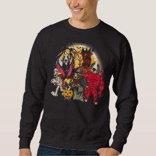 Beagle Vampire Mummy Evil Witch Halloween Costume Sweatshirt