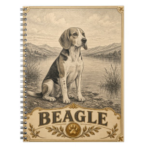 Beagle, Vintage Heritage Dog Notebook