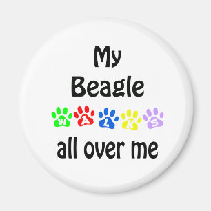 Beagle Walks Design Magnet